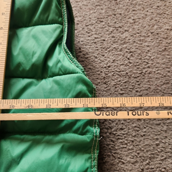 MINI BODEN Kids Puffer Jacket Size 5 Green Quilted Flannel Lined Full Zip Winter - Picture 9 of 11